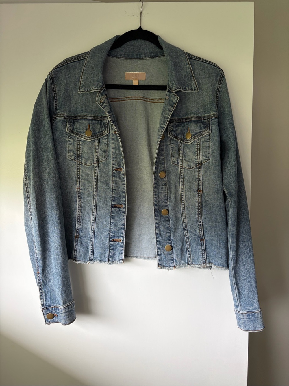Kut from the Kloth Washed Light Blue Denim Jacket - Size L